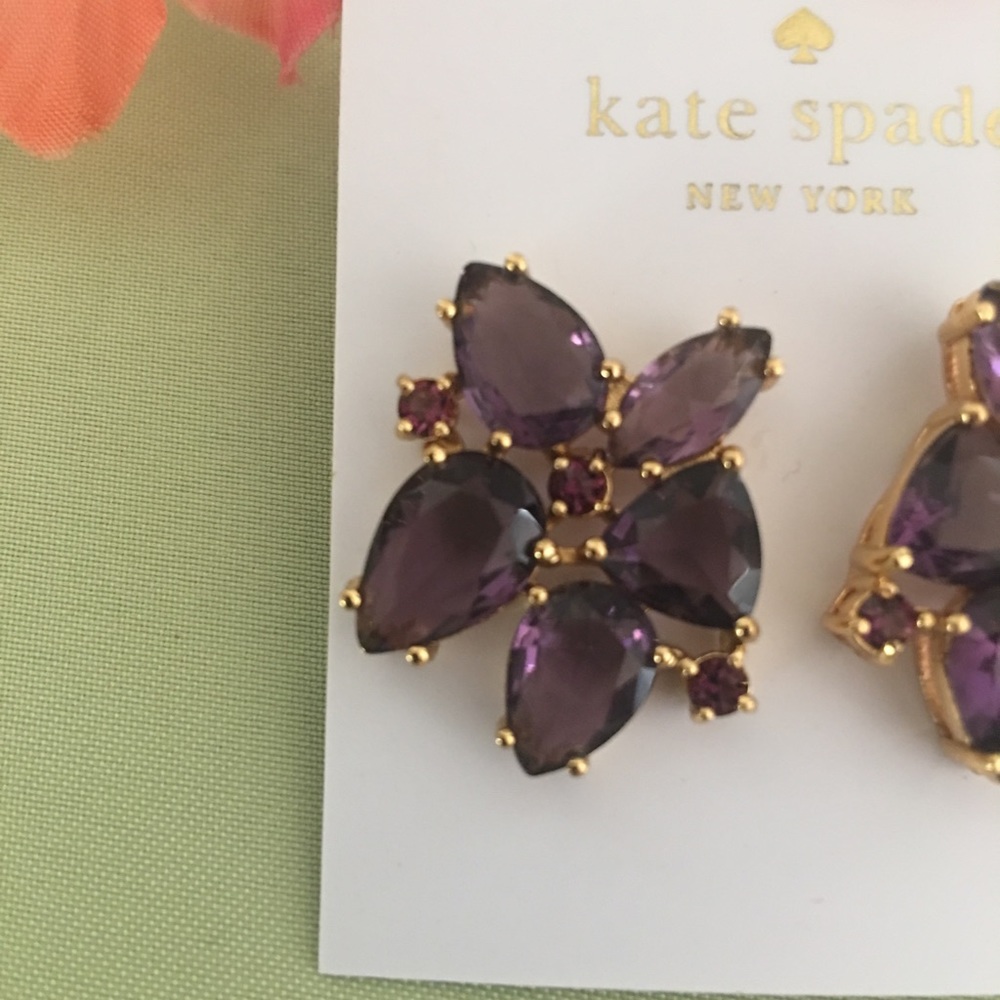 Kate Spade Amethyst Statement Stud Earrings - Picture 5 of 5